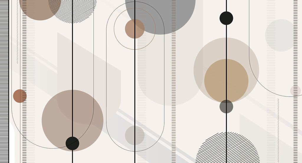 Linee punteggiate e cerchi — design completo