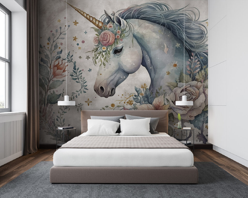 Unicorno tra i fiori — ambiente 3