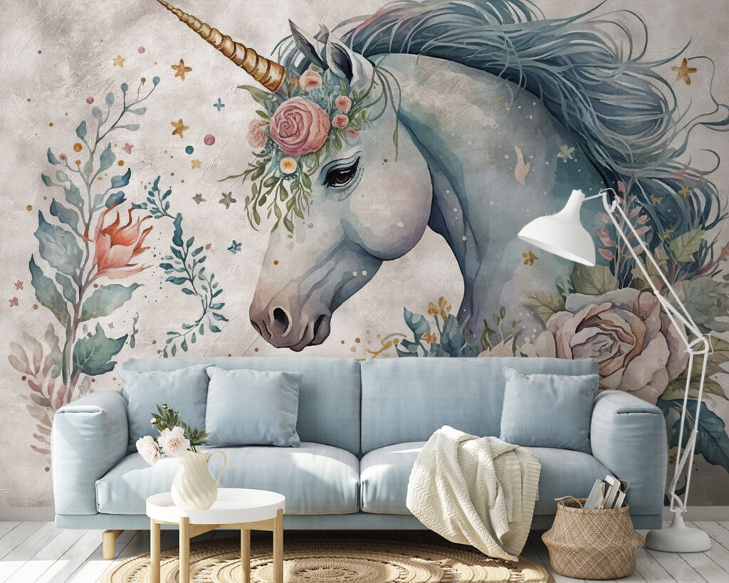 Unicorno tra i fiori — ambiente 4