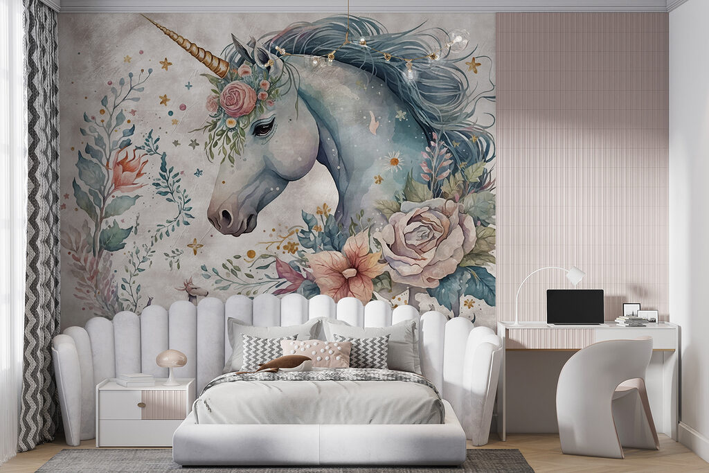 Unicorno tra i fiori — ambiente 6