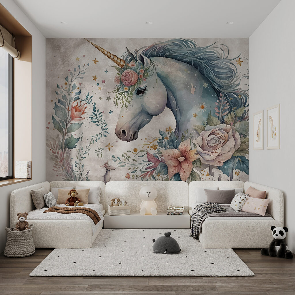 Unicorno tra i fiori — ambiente 7