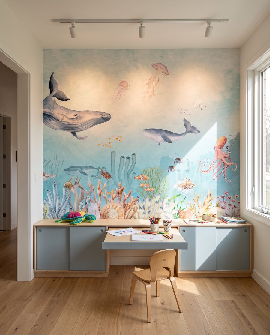 Balene tra coralli colorati — ambiente 3