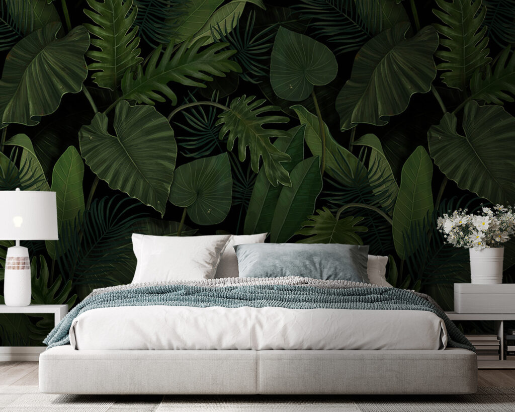 Foglie grandi verde bosco — ambiente 2