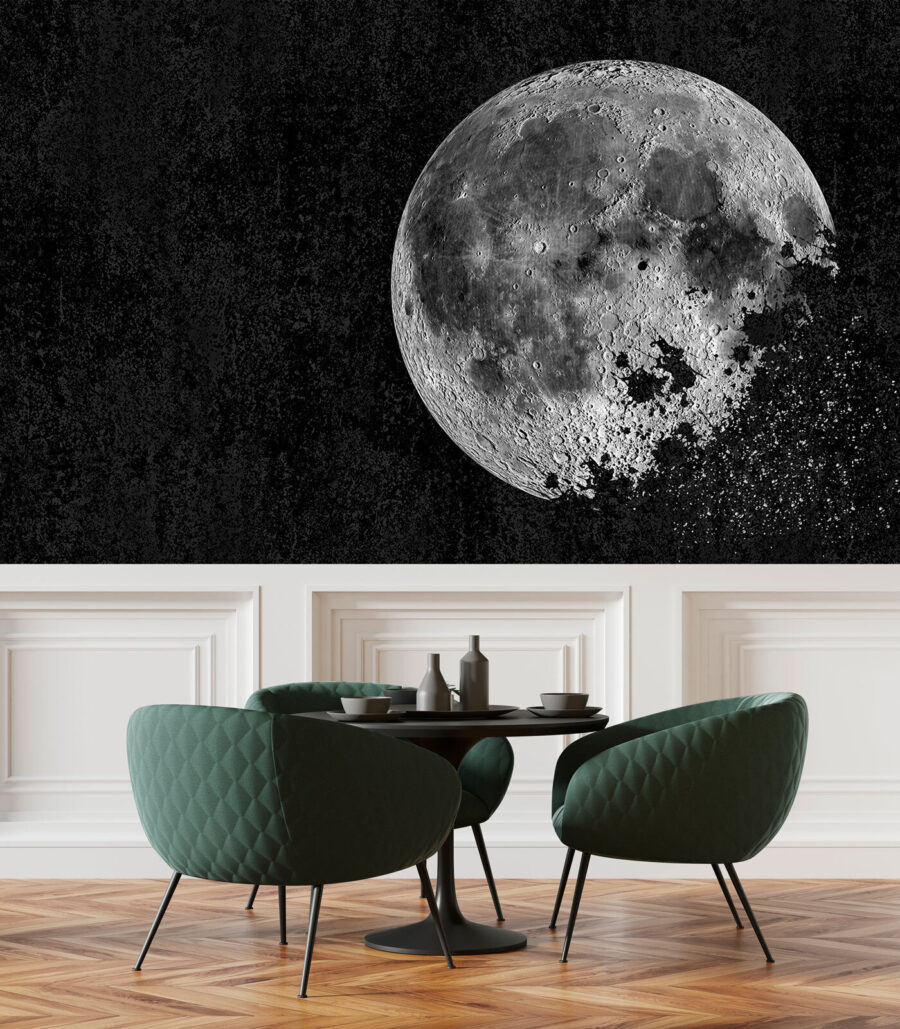 Luna su fondo nero — ambiente 1