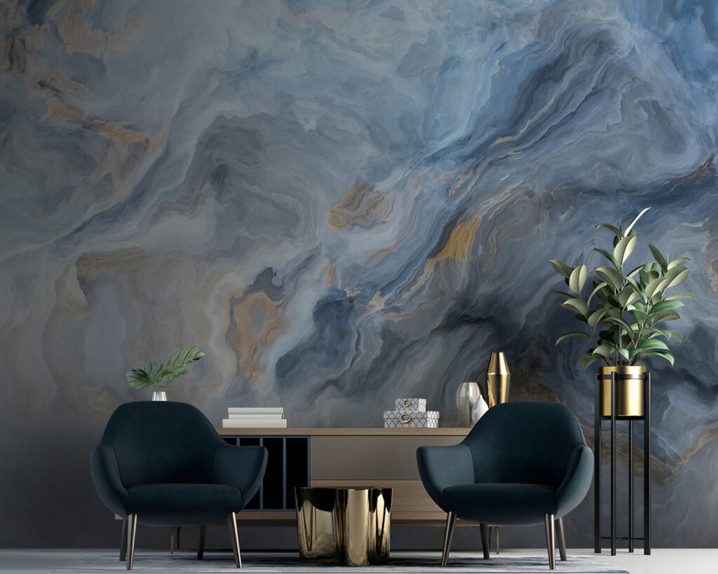 Onde blu effetto marmo — ambiente 2