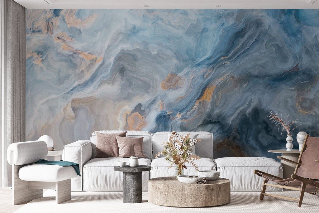 Onde blu effetto marmo — ambiente 3