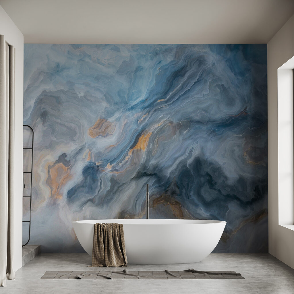 Onde blu effetto marmo — ambiente 4