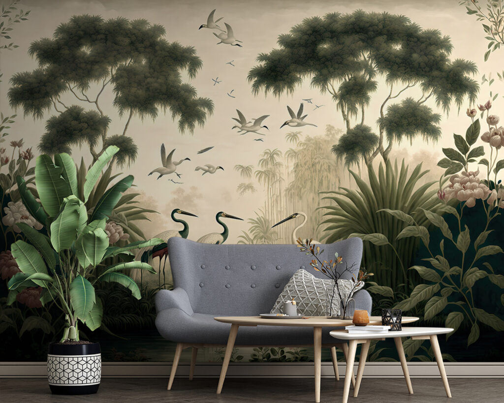 Aironi tra gli alberi — ambiente 1
