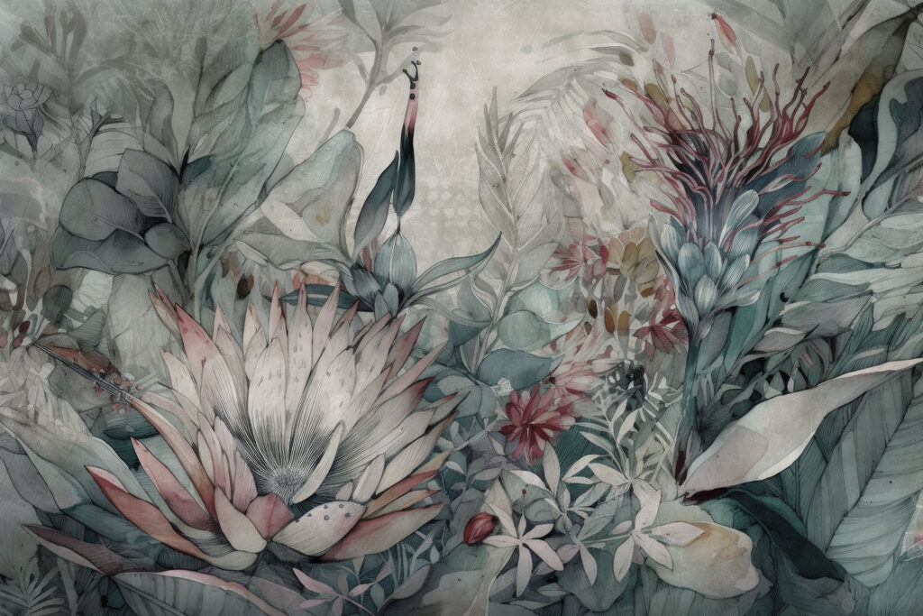 Uccello tra le foglie — design completo