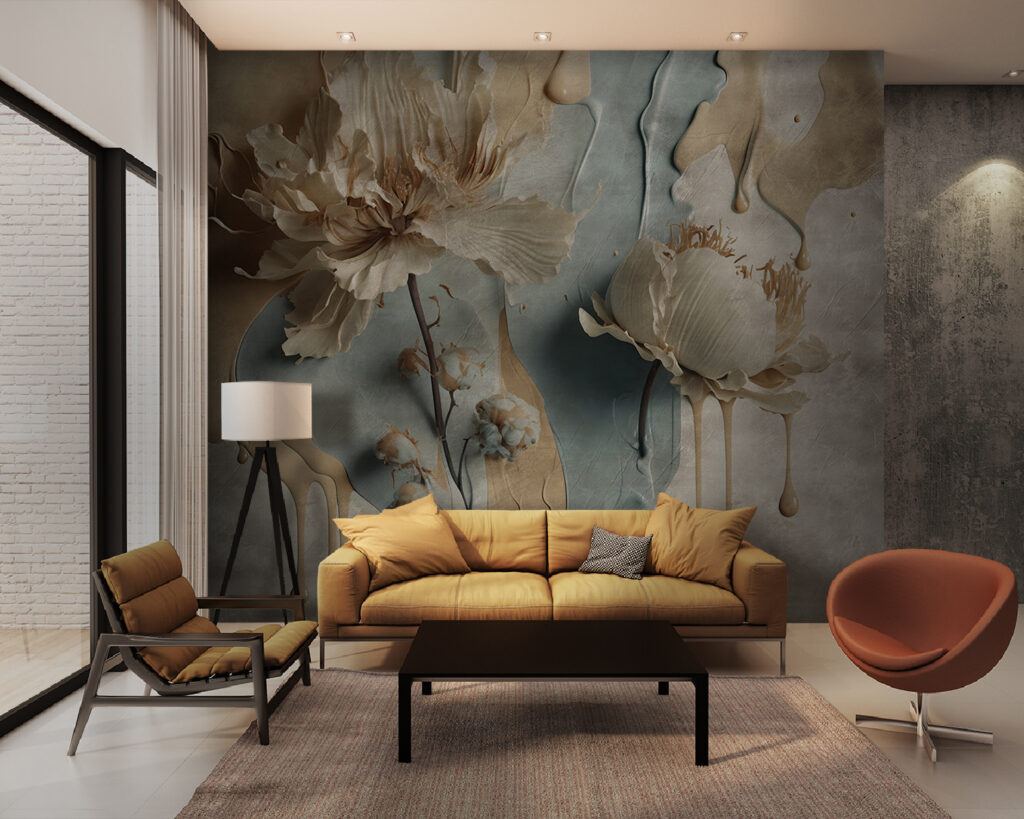 Fiori in colature terrose — ambiente 1