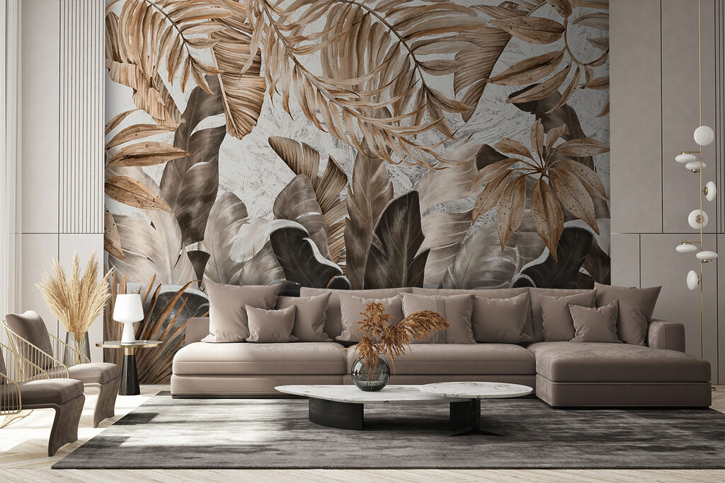 Foglie tropicali color crema — ambiente 5