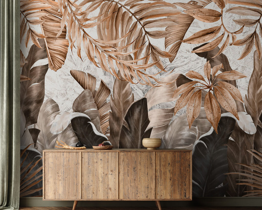 Foglie tropicali color crema — ambiente 2