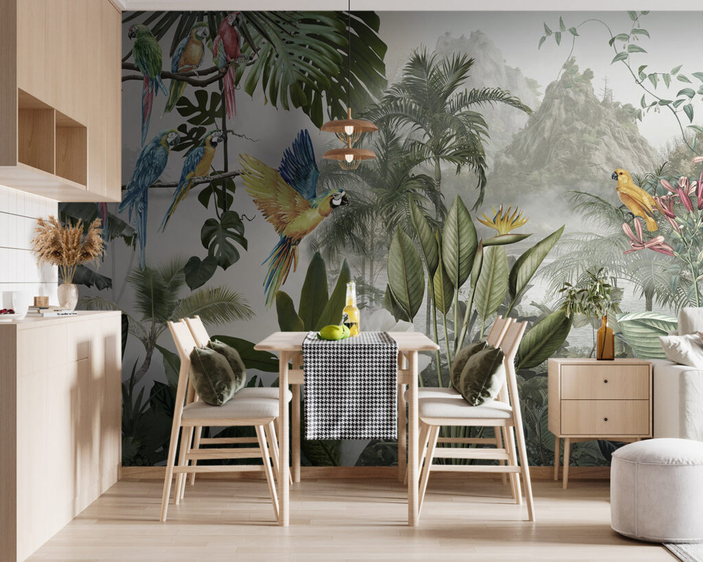 Pappagalli in bosco chiaro — ambiente 3
