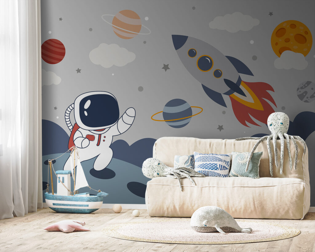 Astronauta sotto il razzo — ambiente 2