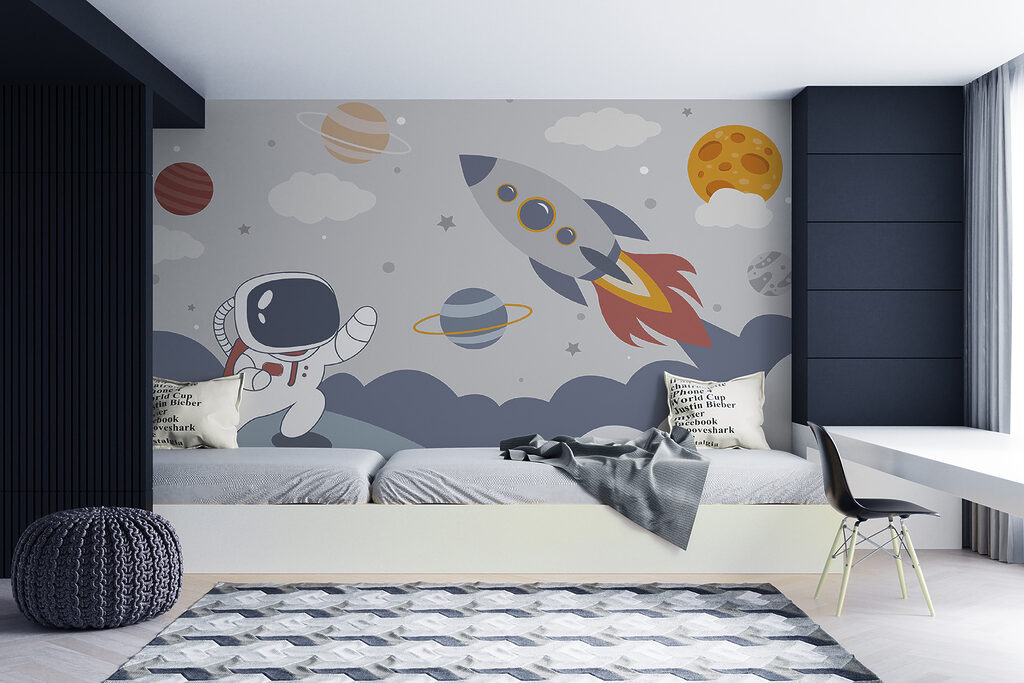 Astronauta sotto il razzo — ambiente 4