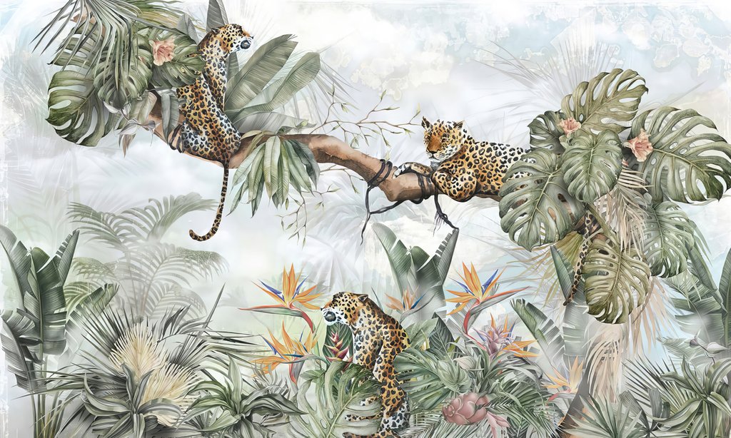 Leopardi tra le palme — design completo