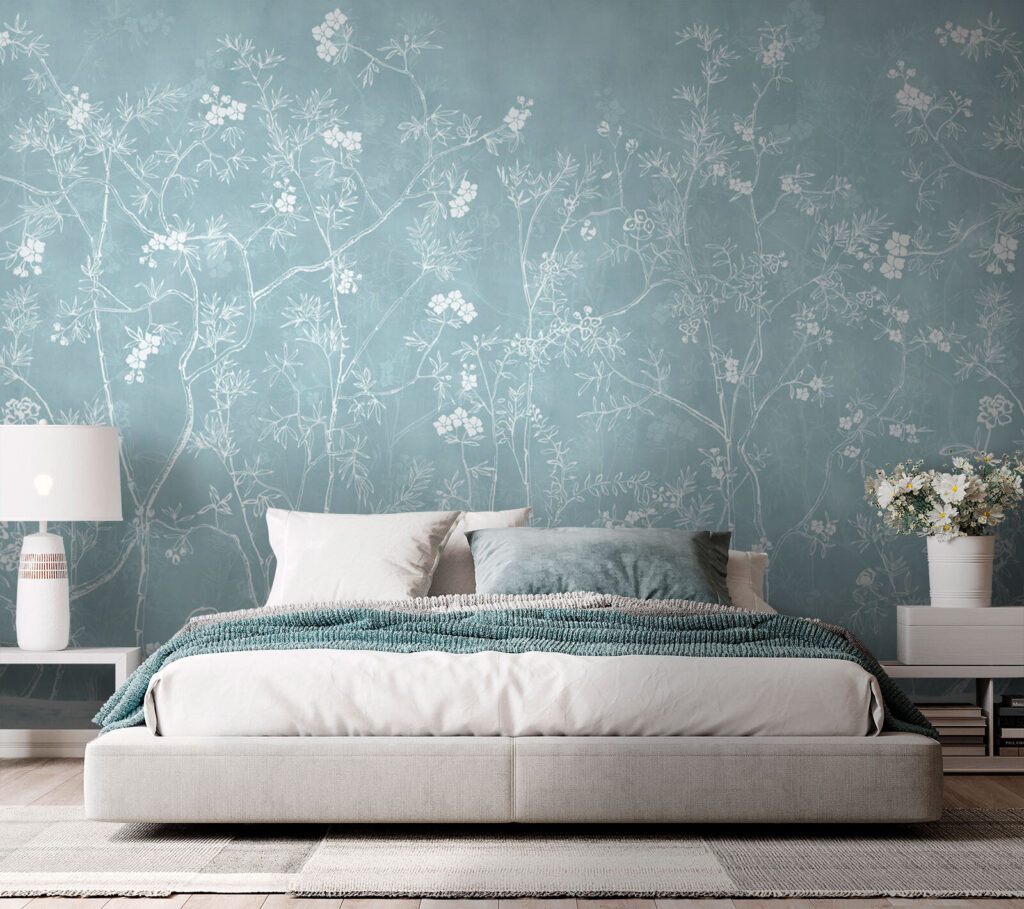 Fiori sottili su azzurro — ambiente 1