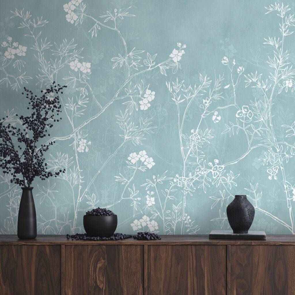 Fiori sottili su azzurro — ambiente 2