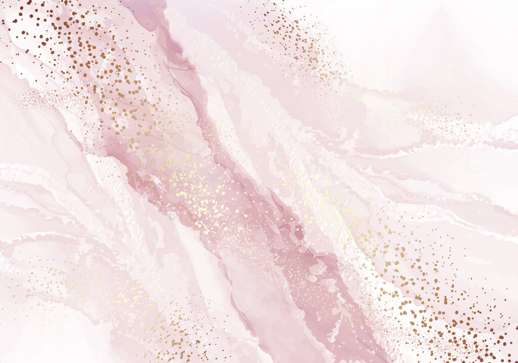 Flussi rosa, puntini d’oro — design completo