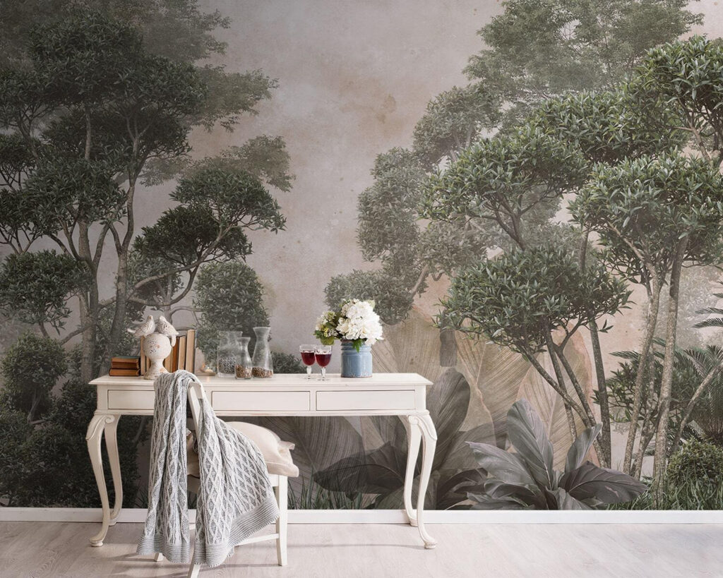 Alberi nella foschia — ambiente 1