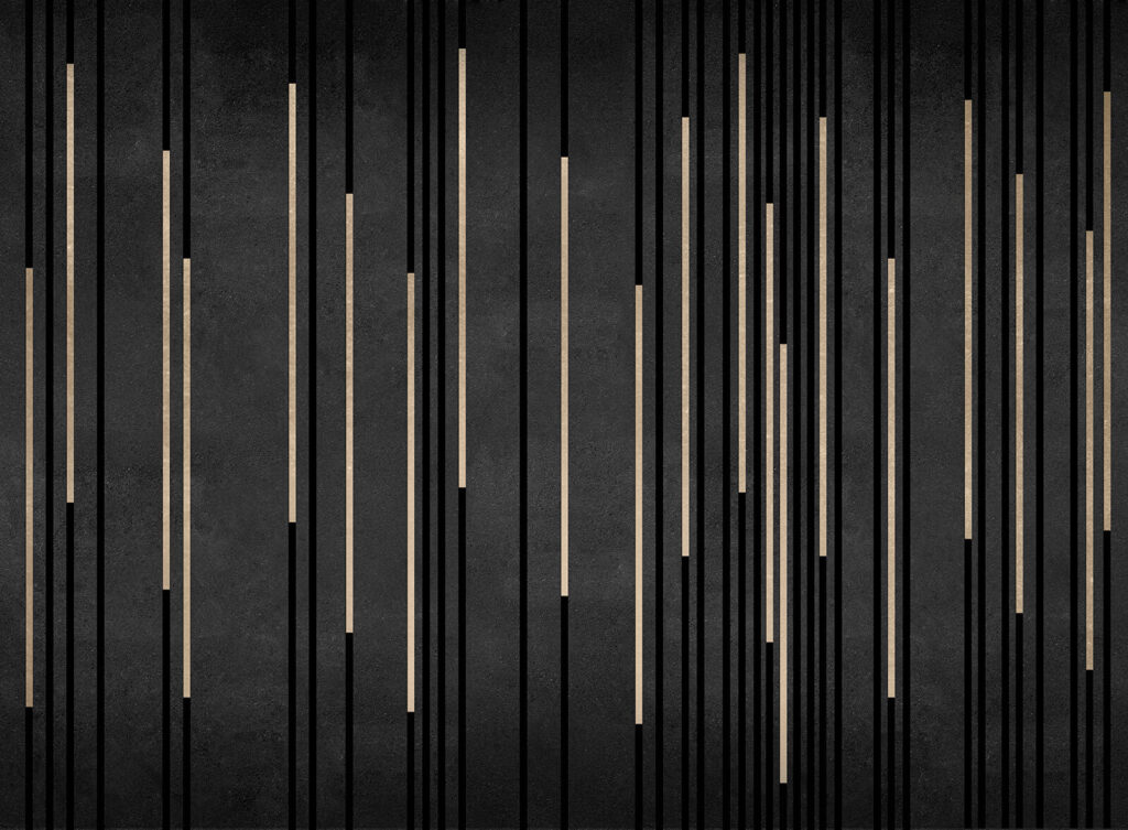 Righe dorate su nero — design completo