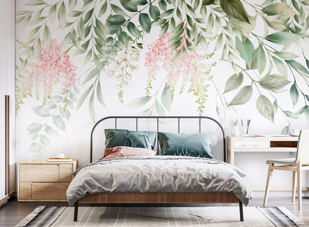 Fiori sotto foglie fresche — ambiente 2