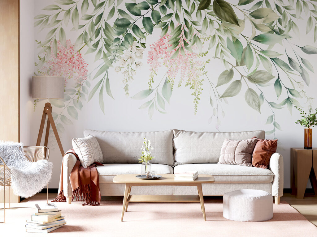 Fiori sotto foglie fresche — ambiente 3