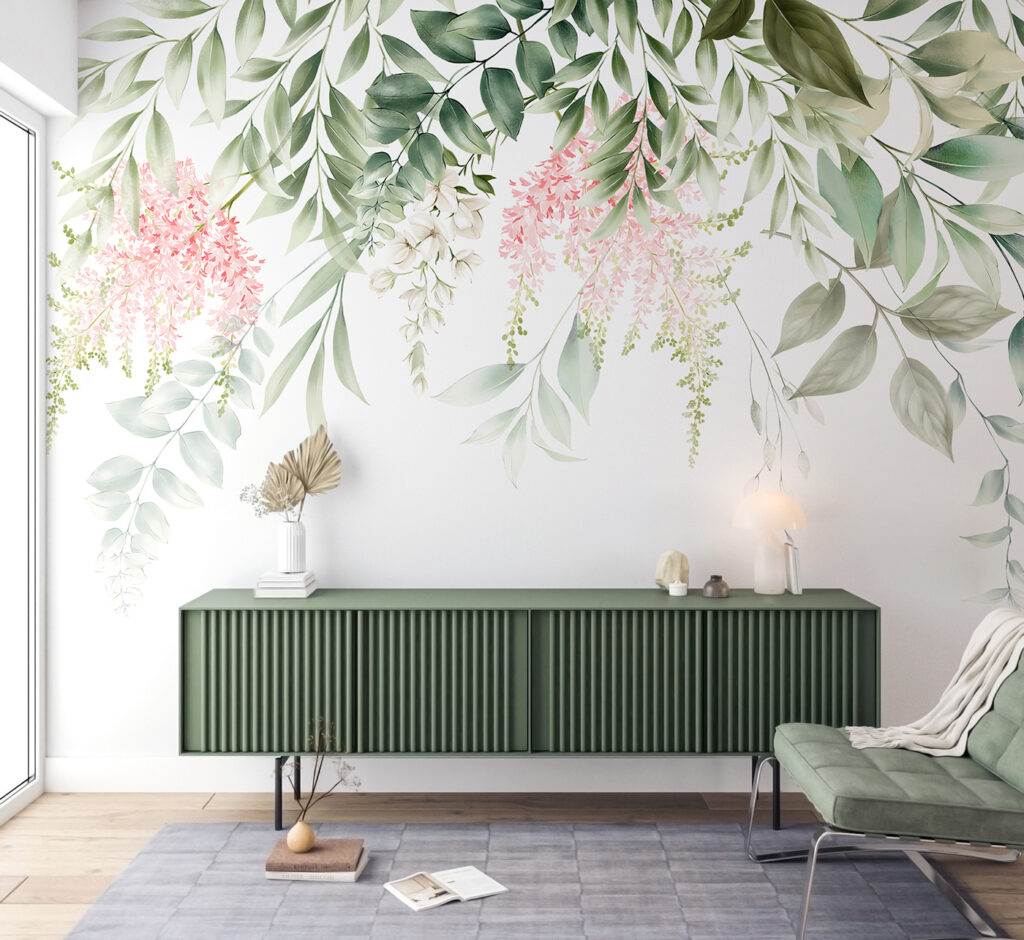 Fiori sotto foglie fresche — ambiente 4