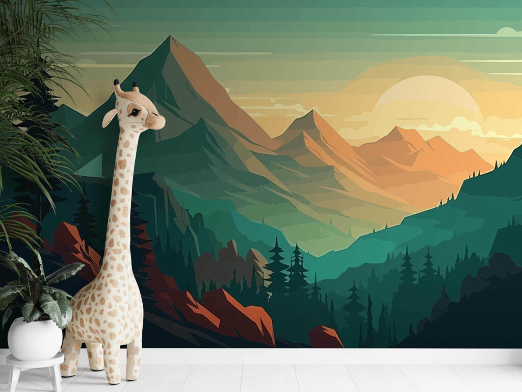 Montagne a tinte piatte — ambiente 3