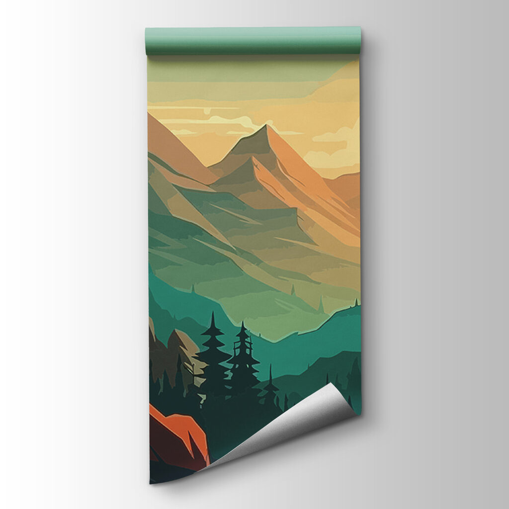 Montagne a tinte piatte — vista del prodotto