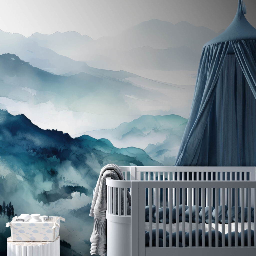 Dorsali blu ad acquerello — ambiente 2