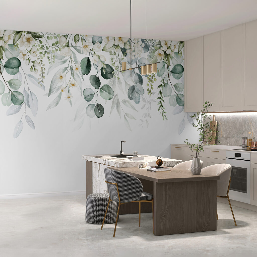 Fiori bianchi, foglie pendenti — ambiente 1