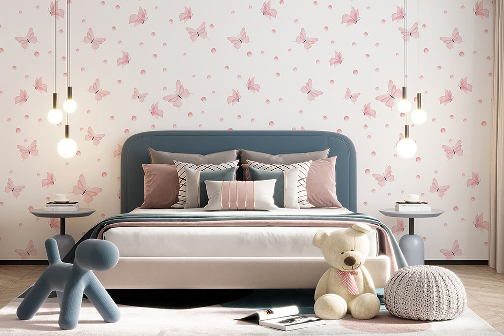 Farfalle rosa su bianco — ambiente 4
