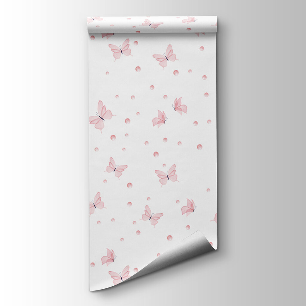 Farfalle rosa su bianco — vista del prodotto
