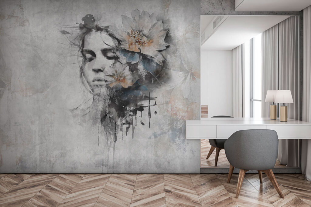 Volto in grigio in un ambiente