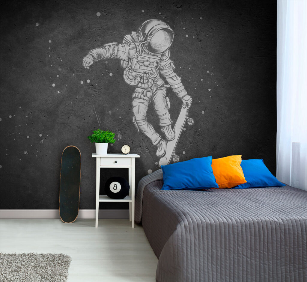 Astronauta sullo skateboard — ambiente 1