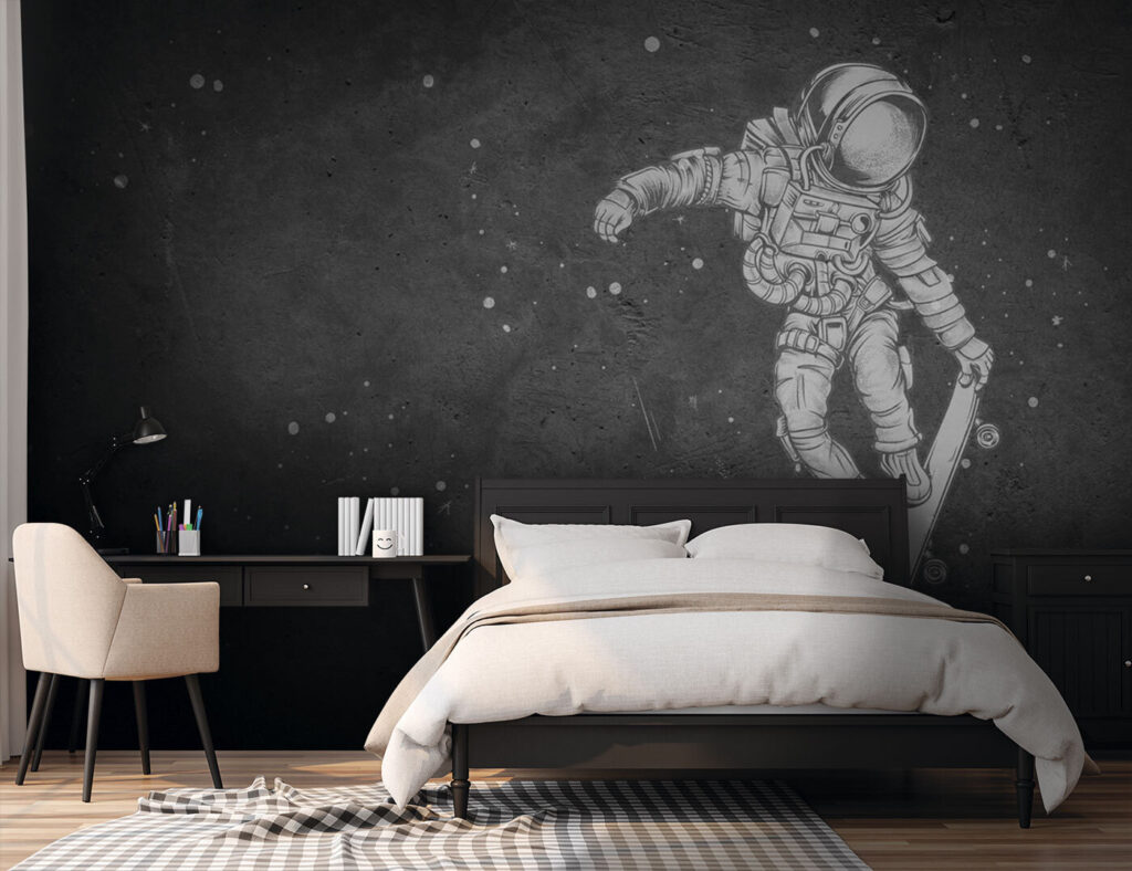 Astronauta sullo skateboard — ambiente 2