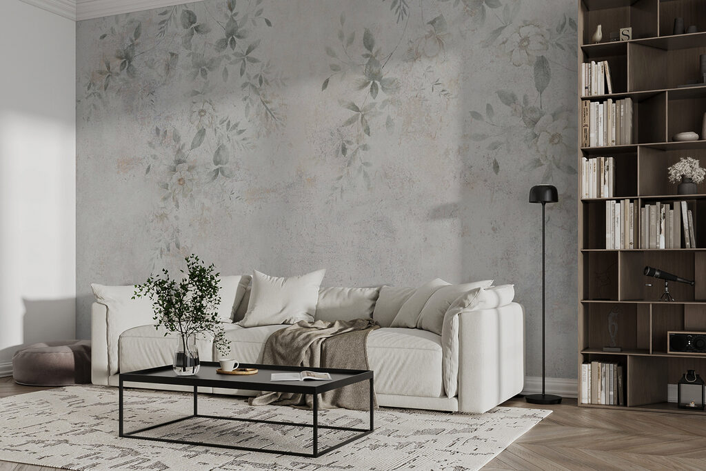Scia floreale sul bianco — ambiente 3