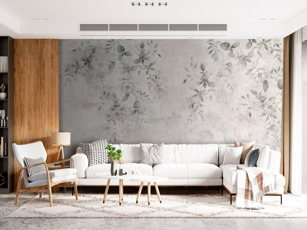 Scia floreale sul bianco — ambiente 2