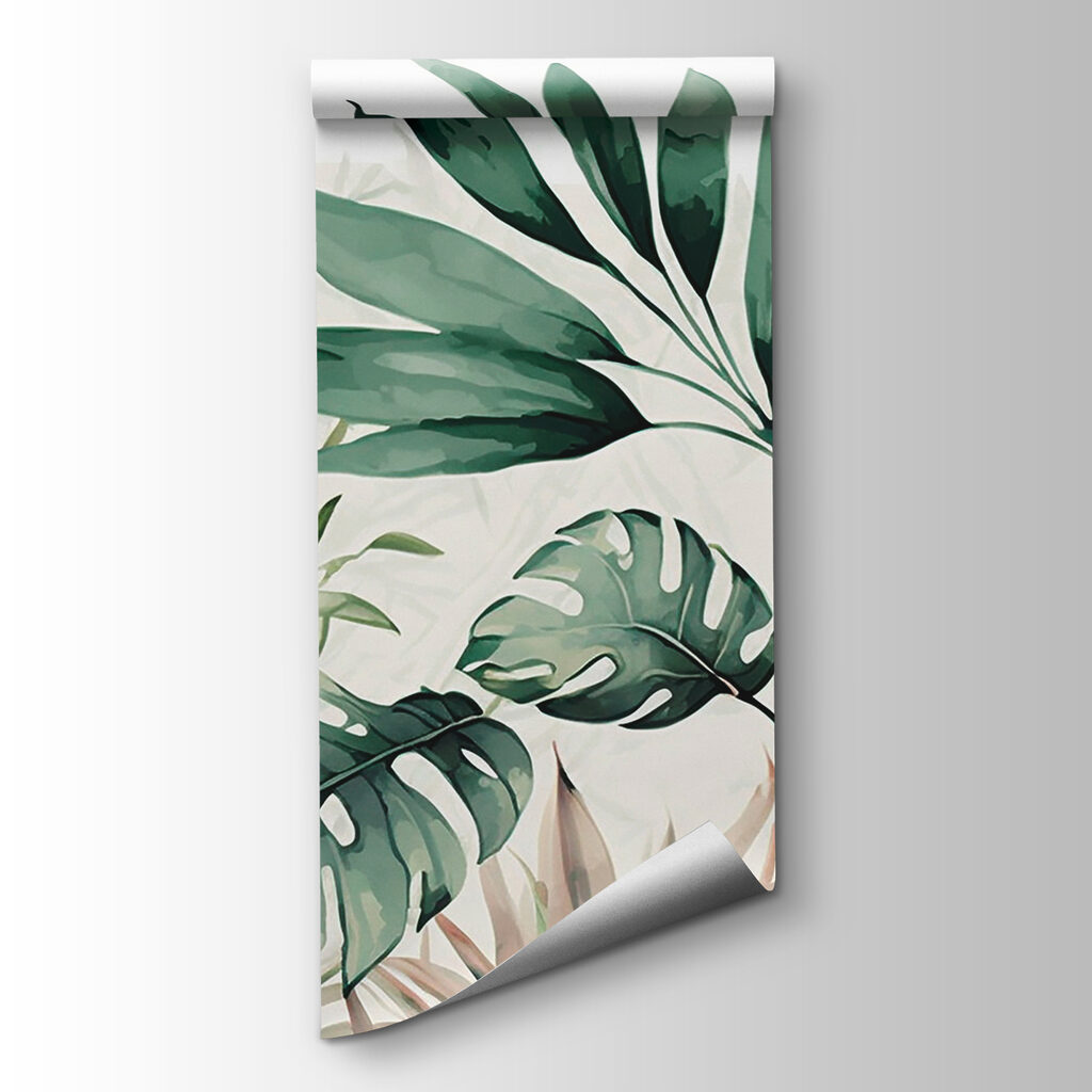 Monstera verde ad acquerello — vista del prodotto