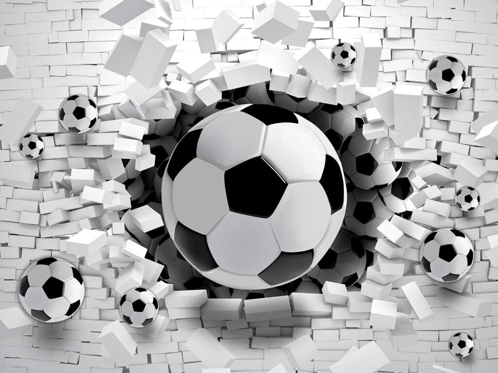 Calcio contro il muro — design completo