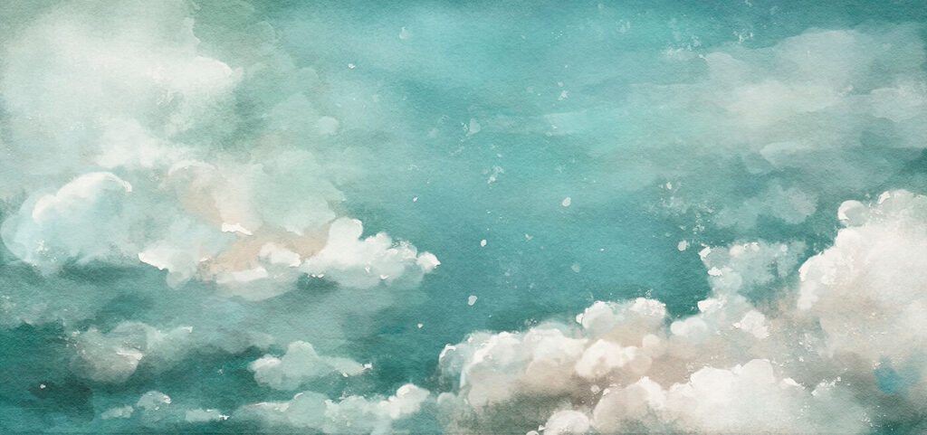 Nuvole in cielo turchese — design completo