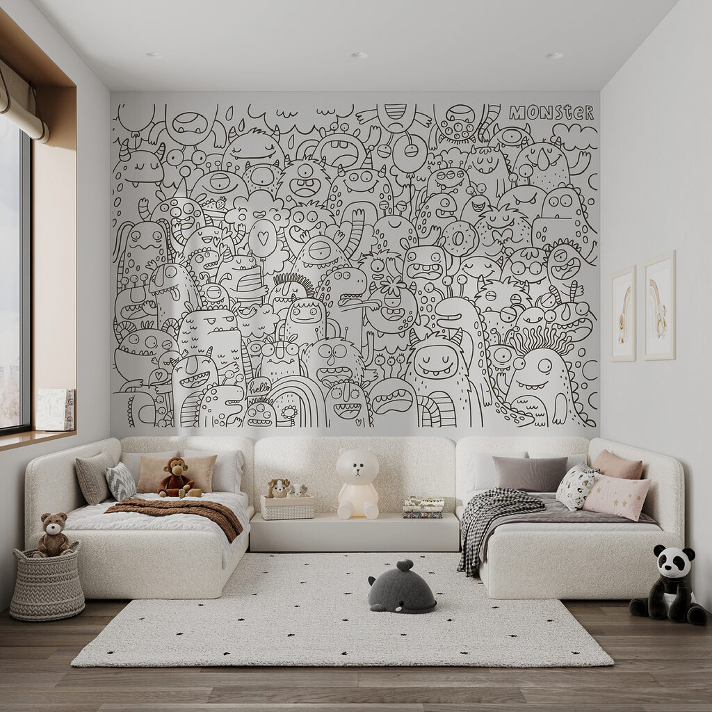 Faccine disegnate in nero — ambiente 4