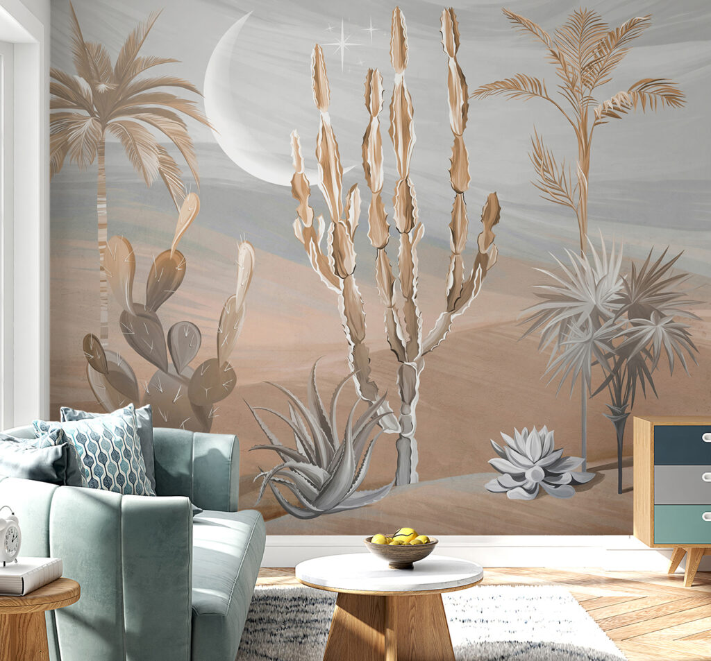 Cactus nel deserto lunare — ambiente 4