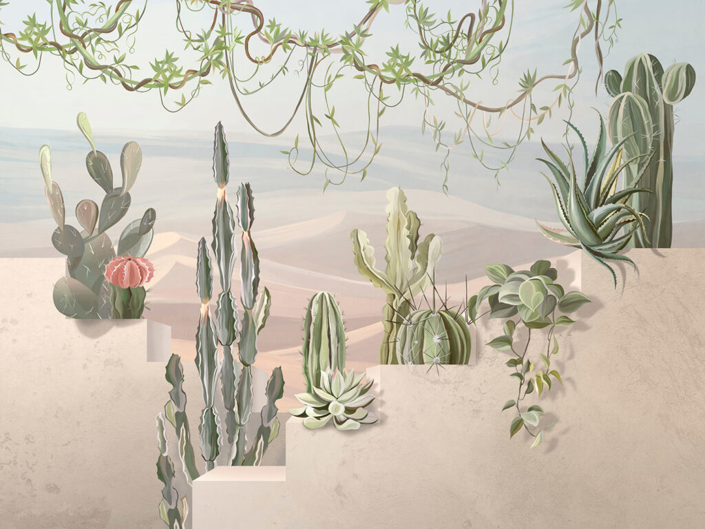 Cactus sulle dune — design completo