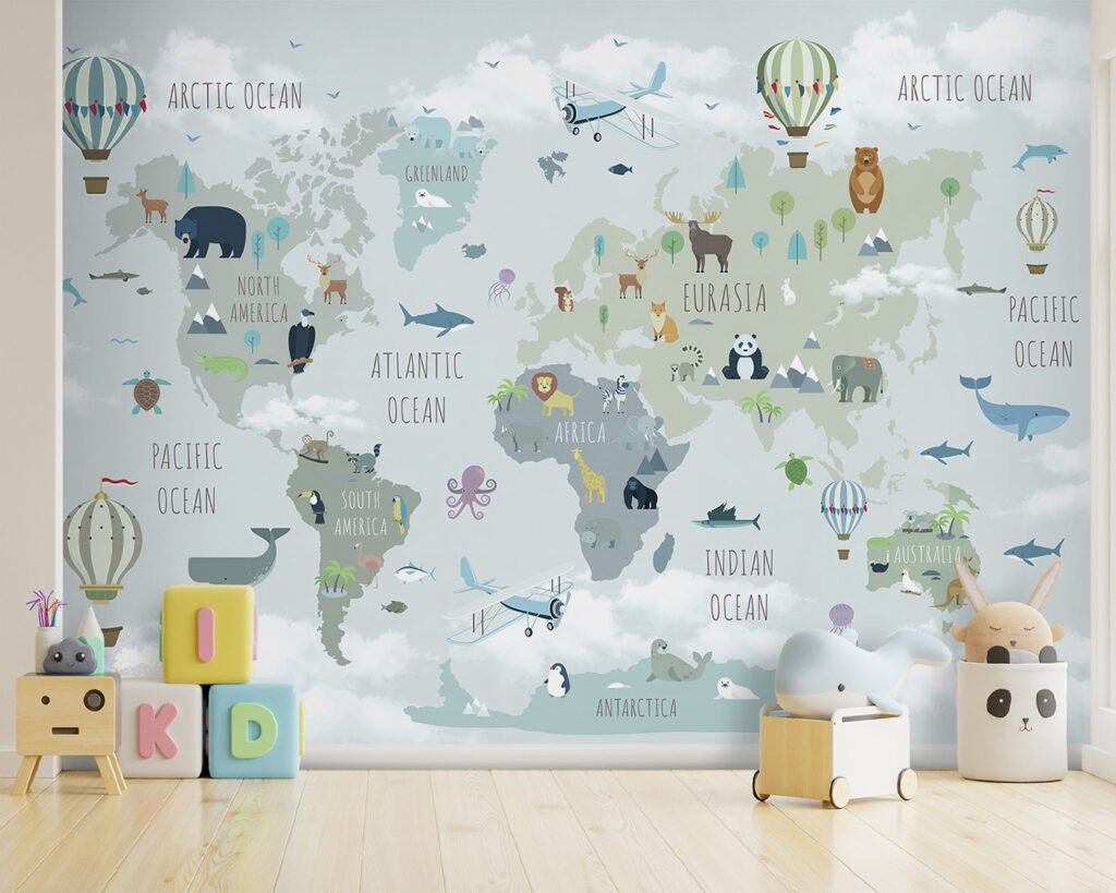 Mappa piena di piante in un ambiente