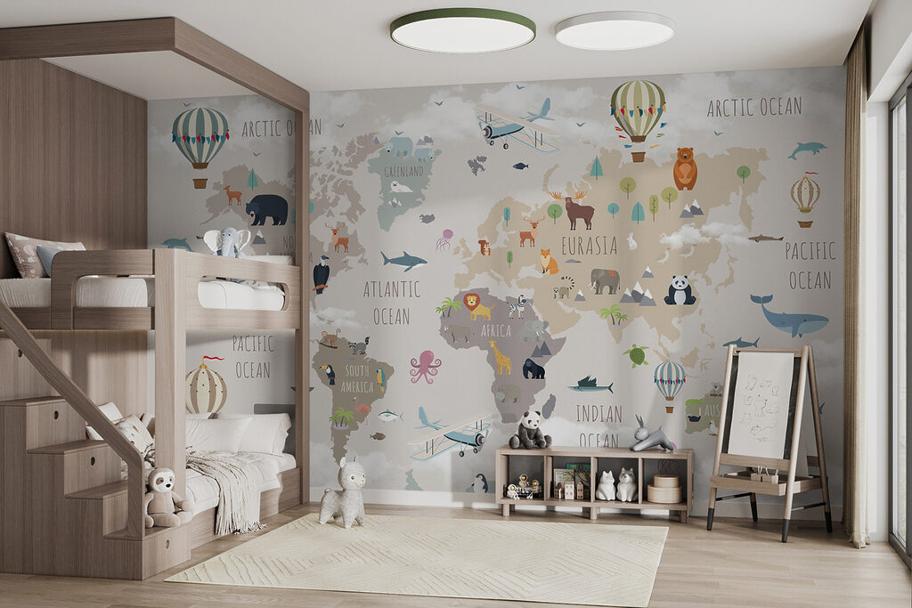 Mappa dei continenti — ambiente 9