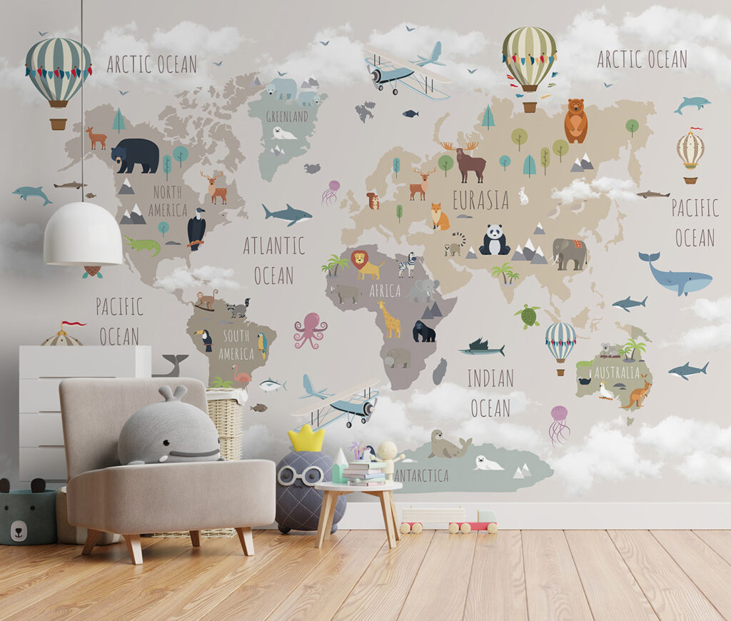 Mappa dei continenti — ambiente 2