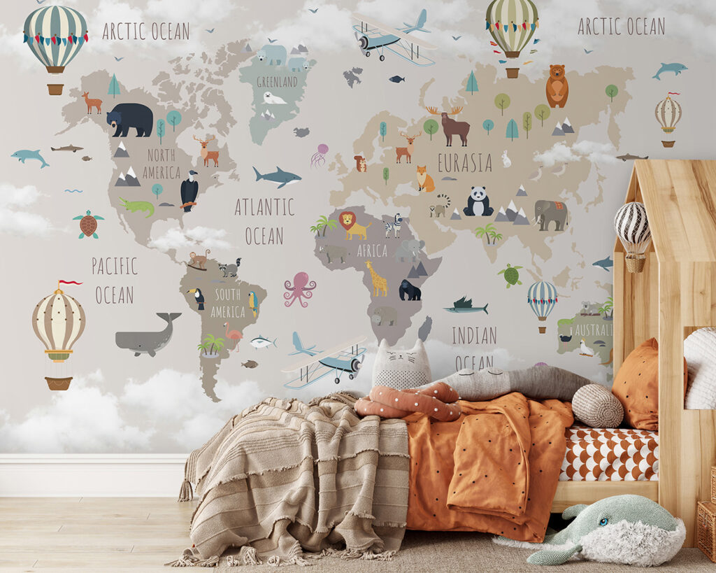 Mappa dei continenti — ambiente 4