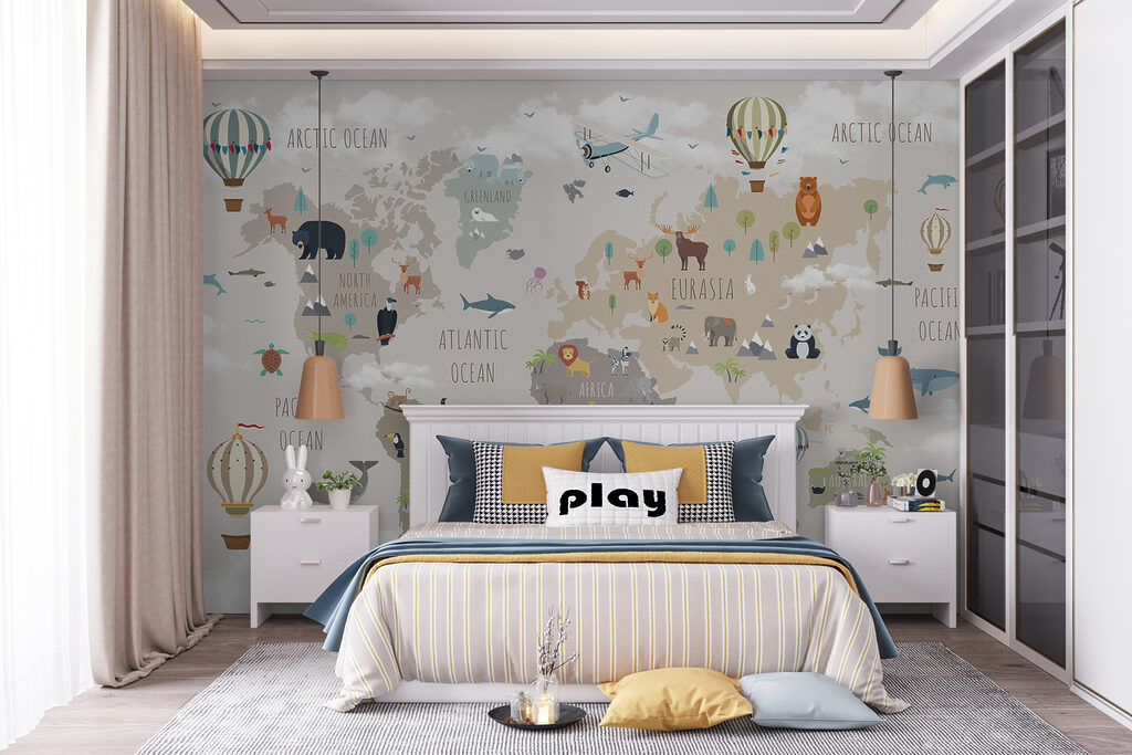 Mappa dei continenti — ambiente 8